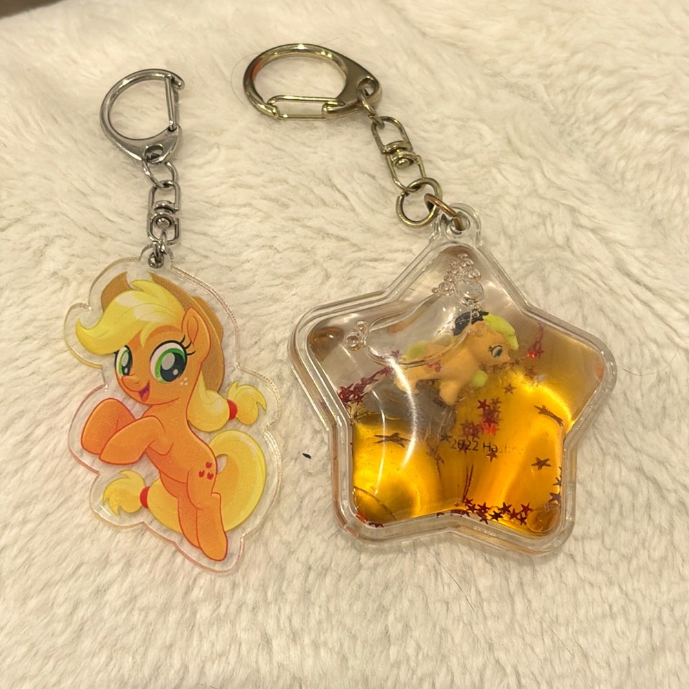 My little pony applejack keychains